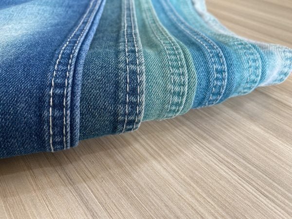 Imperial Green Blue Denim Fabric