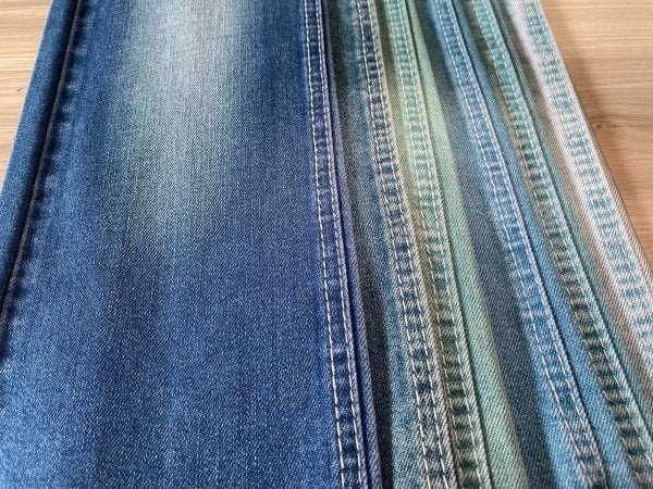Imperial Green Blue Denim Fabric